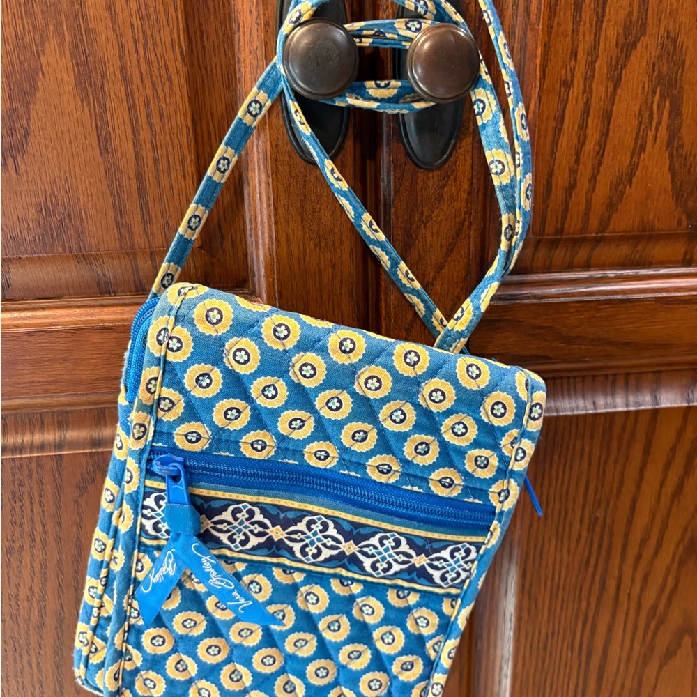 Stylish Blue and Yellow Patterned Women's Bag